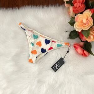 WILFOX Vintage Hearts Reversible Bikini Bottom NWT